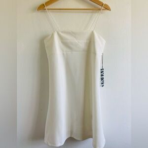 NWT Square neck Strappy Back Mini Dress White Bridal Party Cocktail